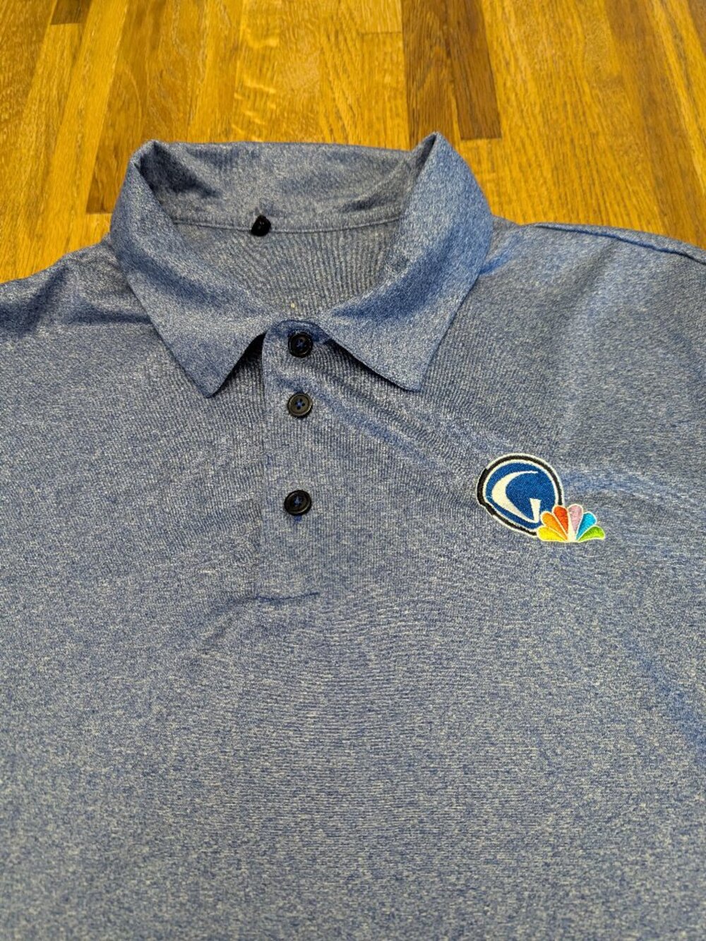 Heather Blue Adidas NBC Golf Channel Men's XL Golf Shirt